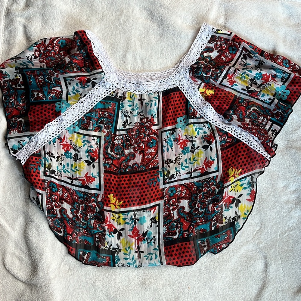 Romeo & Juliet made in USA  Patchwork Women's shear Top